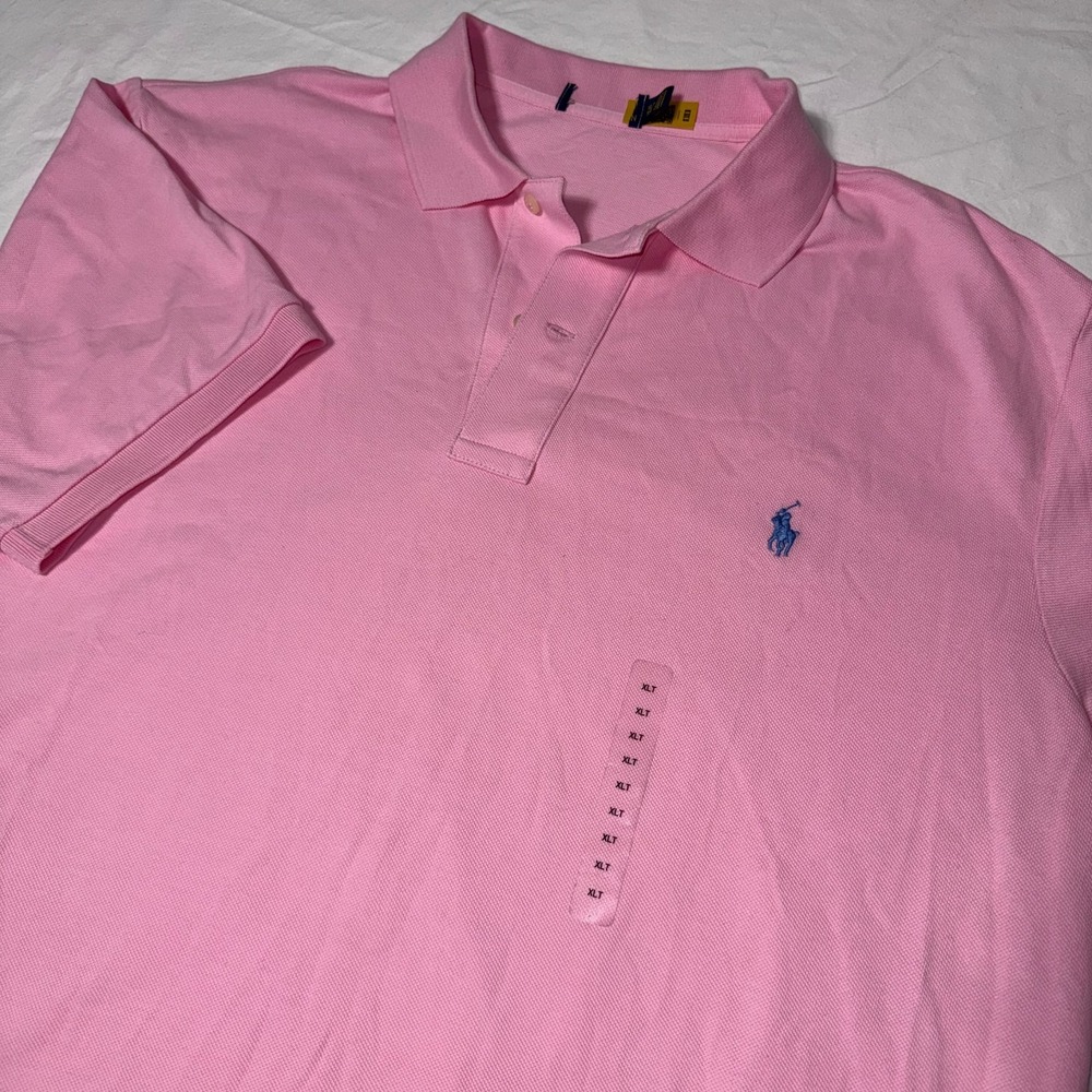 NWOT Polo Ralph Lauren Pink Mesh Polo Shirt Men’s Size XLT Big Tall Msrp $110